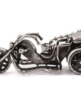 新款欧美ins朋克复古钛钢项链不锈钢机车摩托车个性吊坠厂家热卖