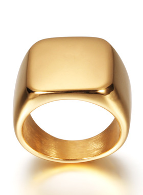 时尚风光面可刻字钛钢戒指