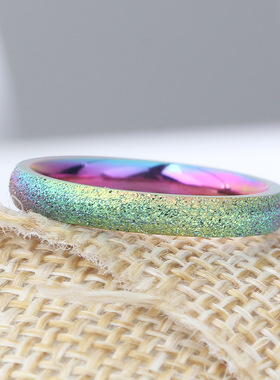 韩版七彩现货钛钢戒指新品