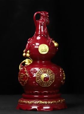 朱砂招财葫芦摆件新款紫金客厅镇宅家居工艺品乔迁玄关饰品