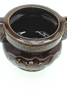 陶瓷双面字招财金玉香插拜神佛具