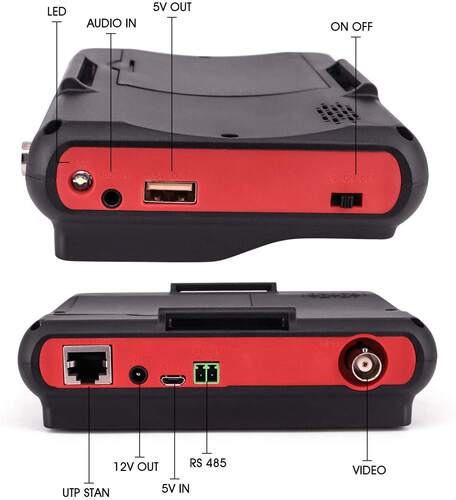 4.3寸屏工程宝6300A 视频监控测试仪 AHD 网线测试 音频测试12V1A - 图1
