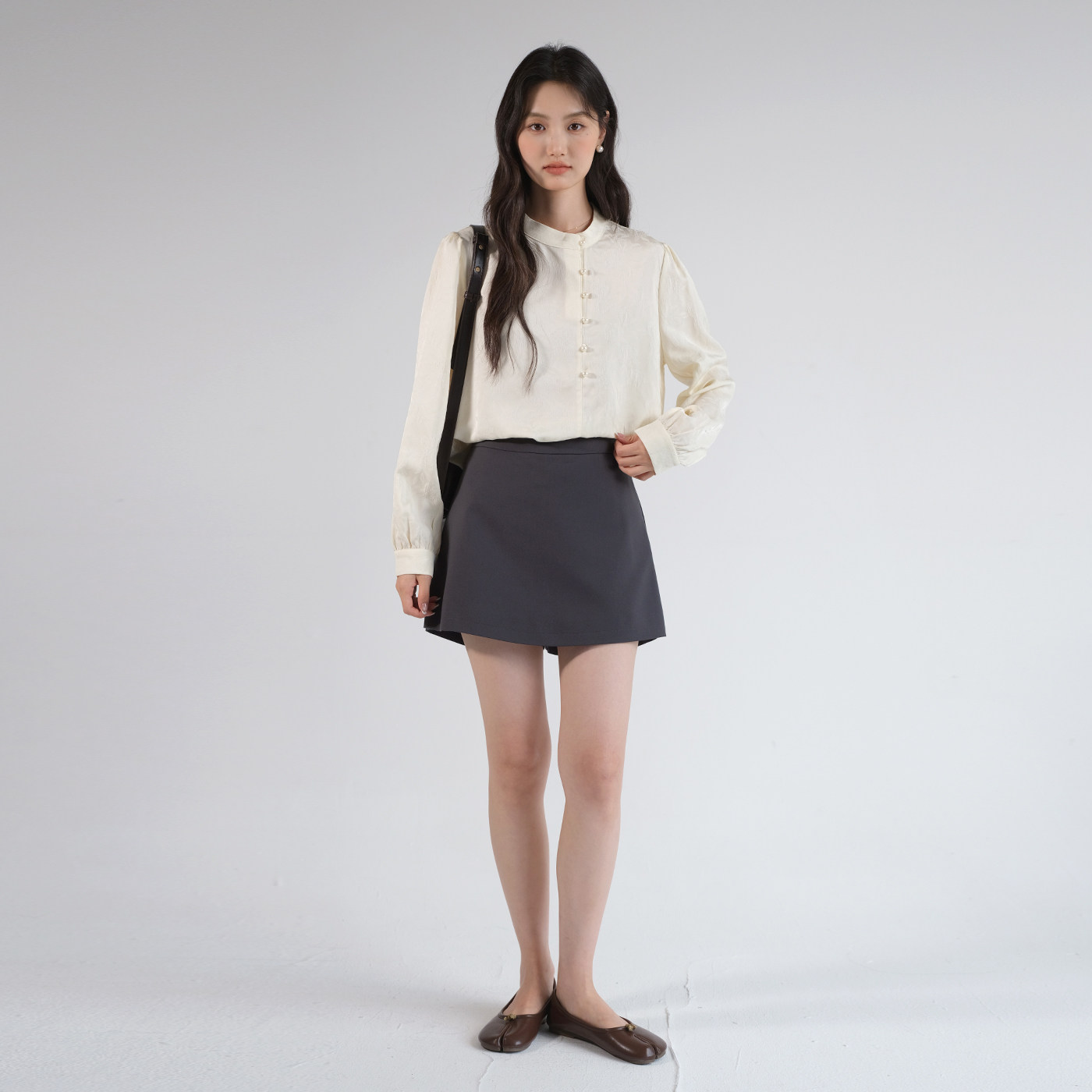 【提花新中式高端衬衫】蓝若水大码女装春季新款国风立领钉珠上衣,淘宝优惠券,粉丝福利购,淘宝优惠卷