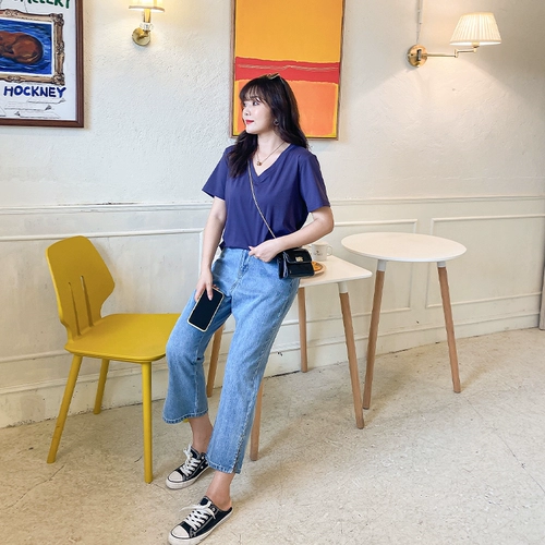 Осенние штаны, джинсы для отдыха, большой размер, свободный прямой крой