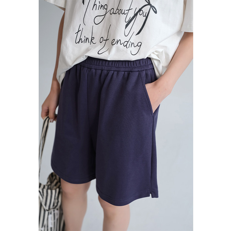 蓝若水大码女装休闲舒适宽松运动短裤2026夏装新款韩版高腰直筒裤,淘宝优惠券,粉丝福利购,淘宝优惠卷