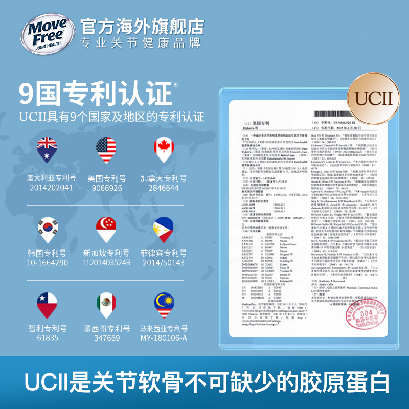 【先加购！直播超值年货节】益节movefree骨胶原软骨素白瓶75粒,淘宝优惠券,粉丝福利购,淘宝优惠卷