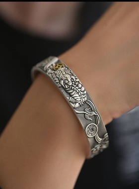 貔貅复古手镯民族风心经饰品男