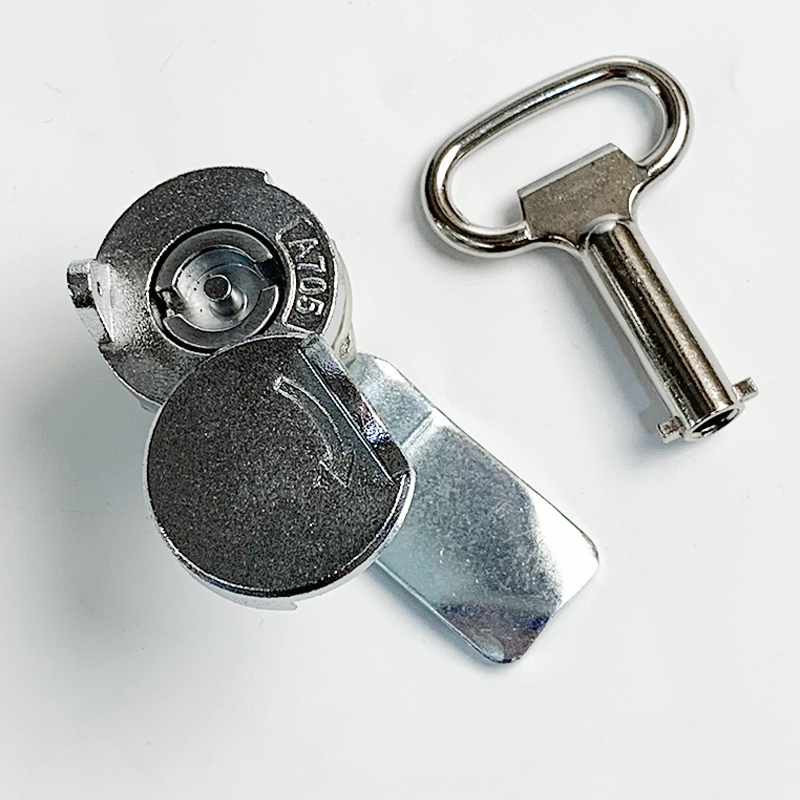 海坦MS705-3A转舍锁 三角一字圆柱锁 配电箱柜门锁 防水盖铅封锁 - 图1