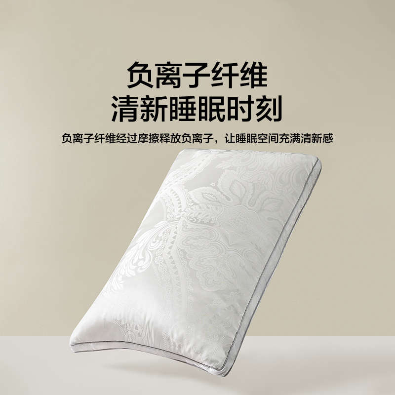 LOVO乐蜗枕头枕芯天然蚕丝枕酒店家用成人单人呵护颈椎软枕