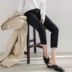 Mùa hè phiên bản Hàn Quốc của bộ đồ nhỏ 9 chân phù hợp với quần nữ thẳng Slim OL chuyên nghiệp đi lại quần ống quần giảm béo giản dị - Khởi động cắt Khởi động cắt