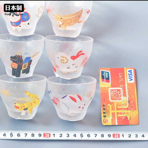 aderia十二生肖日本进口生日礼物复古玻璃杯清酒具小口杯白酒杯子 - 图0