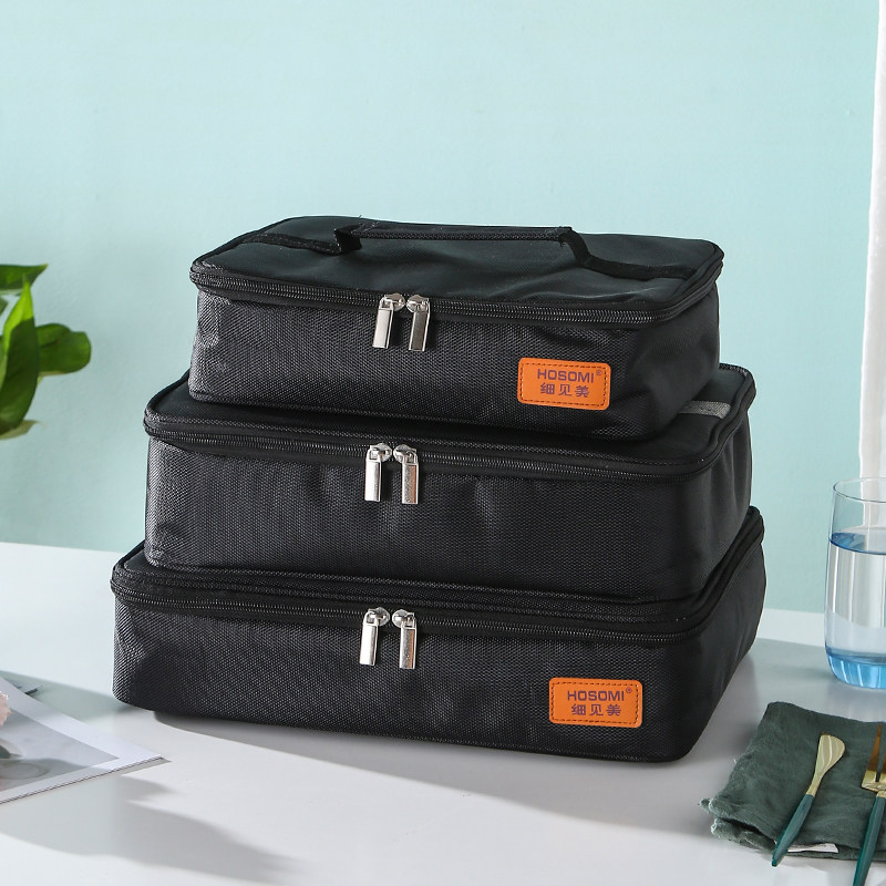 学生饭盒保温袋三层加厚餐盘便当包便携方形大号铝箔饭袋手提,淘宝优惠券,粉丝福利购,淘宝优惠卷