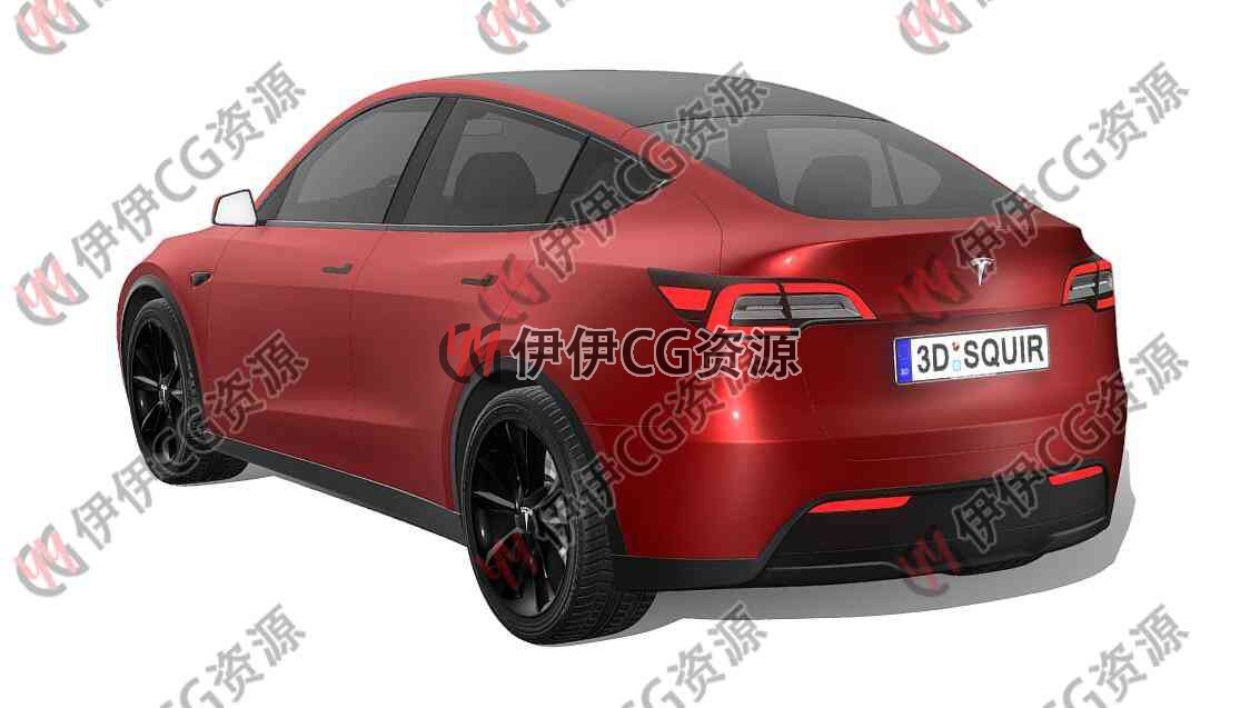 3D模型3Dmax FBX Blender 2021款特斯拉Tesla Model Y模型素材SUV - 图2