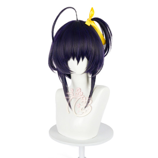 漫萝 中二病也要谈恋爱 小鸟游六花cos假发 蓝紫黑色送发网送丝带