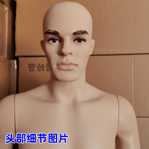 直立男模特道具消防训练假人塑料人体演练劳保环卫全身服装店模特 - 图2