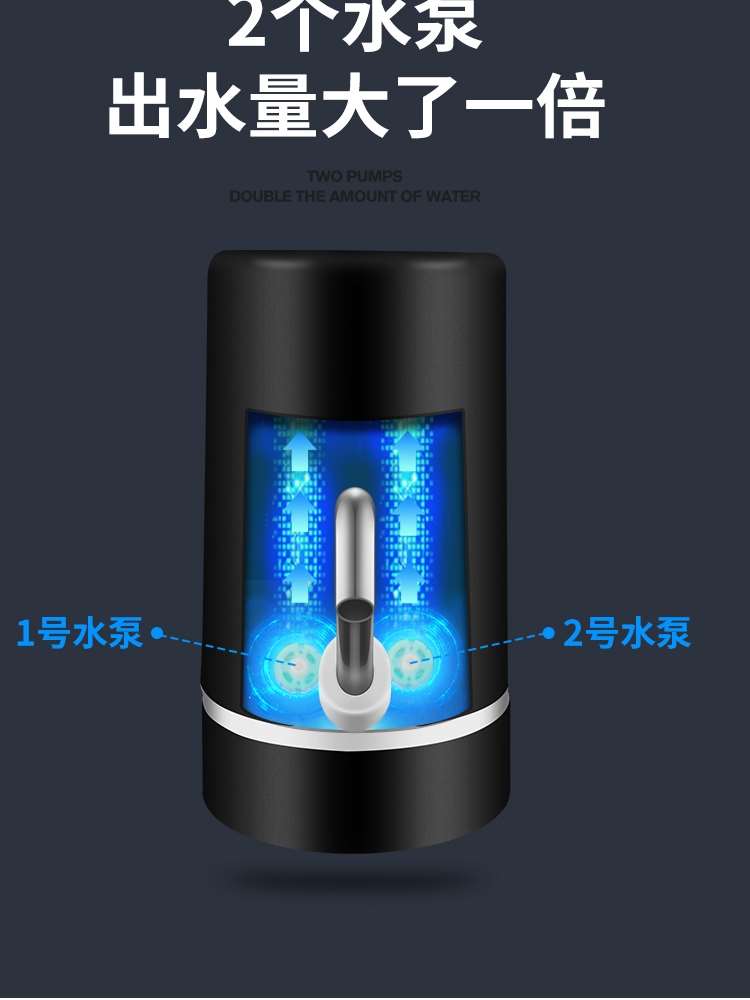 桶装水抽水器农夫山泉12升抽水神器大量电动抽水器家用自动上水器 - 图1