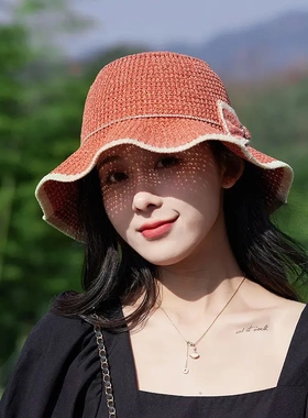 夏天帽子女款2024新款凉帽薄款
