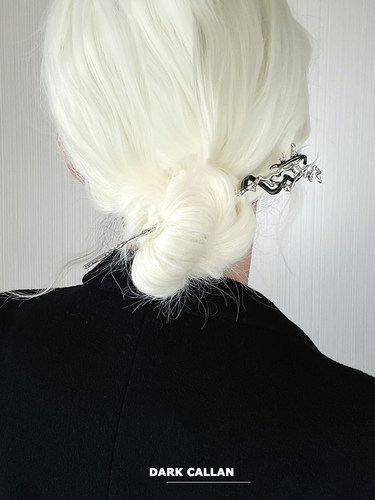 DARK CALLAN“月夜树上挂了条蛇”原创设计发簪新中式小众高级感 - 图0
