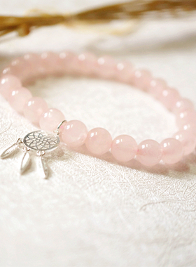 水晶手链女粉水晶ins超仙