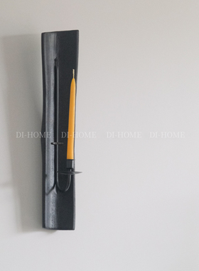 DIHOME黑色铁艺烛台壁挂式装饰品