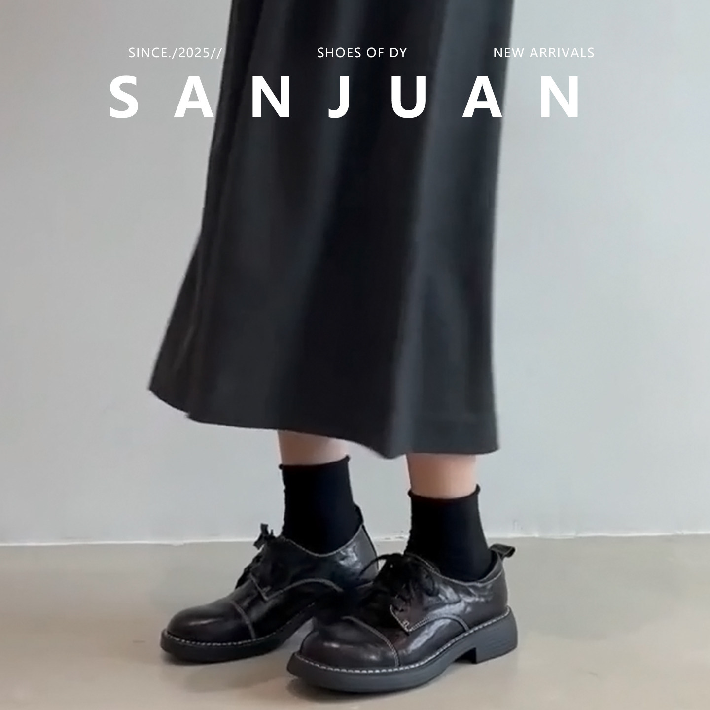 【三卷】复古百搭圆头系带小皮鞋女通勤学院风厚底粗跟小皮鞋2025,淘宝优惠券,粉丝福利购,淘宝优惠卷