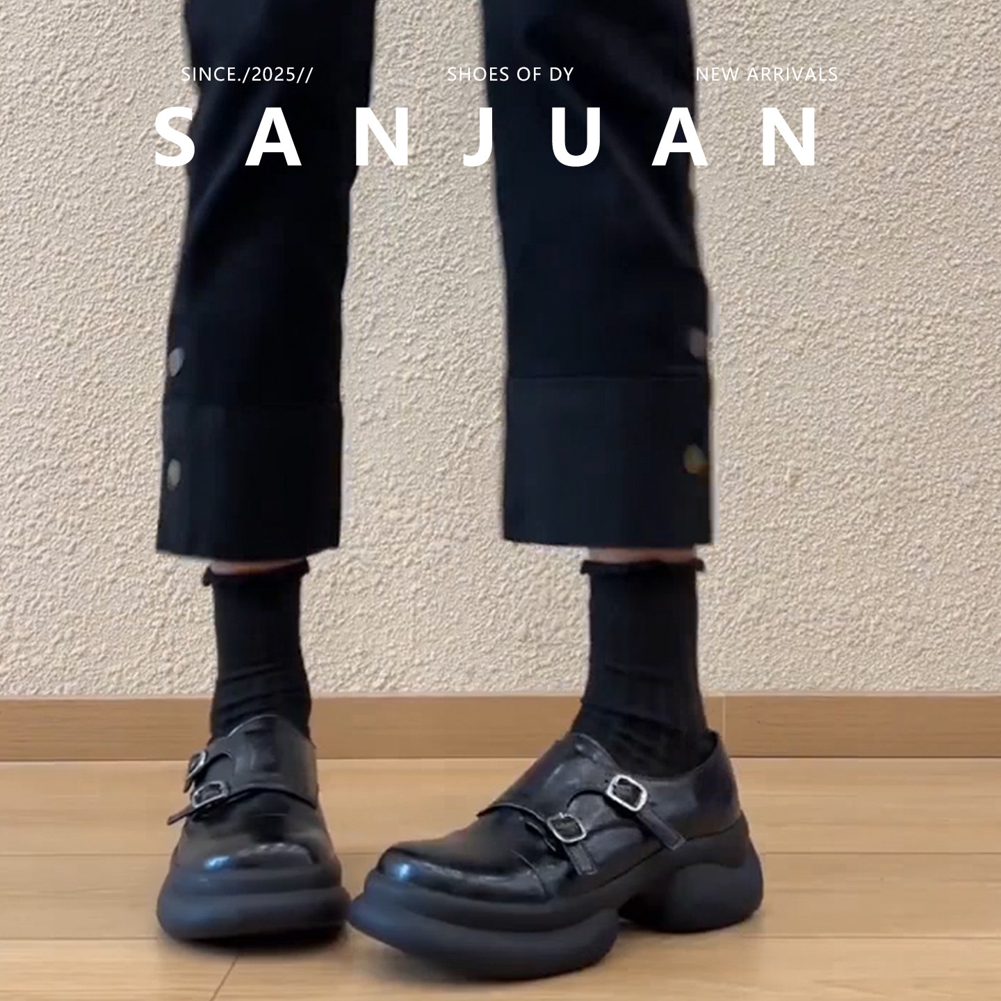 【三卷】厚底圆头复古秋冬小皮鞋女学院风双皮带扣一脚蹬深口单鞋,淘宝优惠券,粉丝福利购,淘宝优惠卷