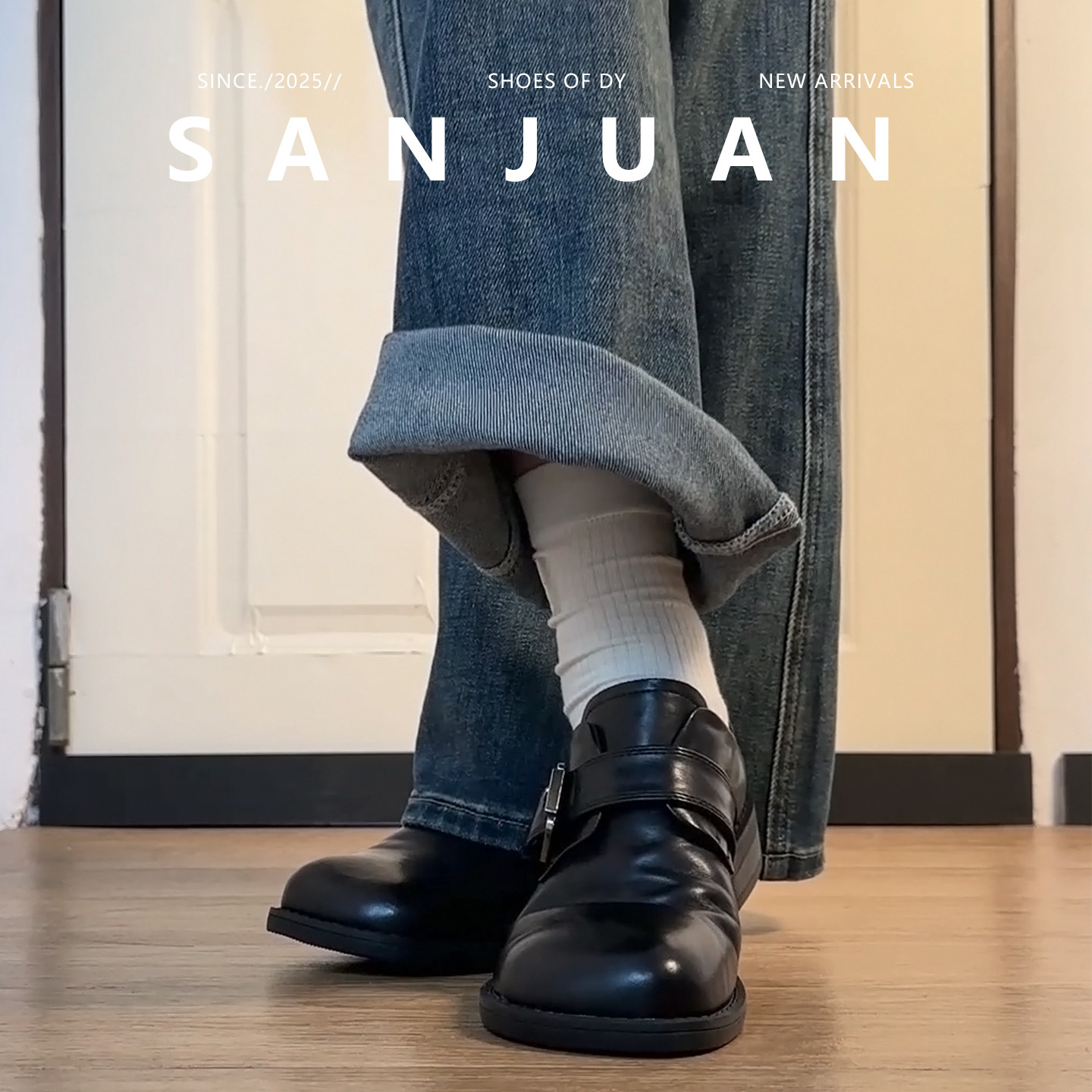 羊皮版sanjuan三卷学院头厚底大圆头小皮鞋女通勤百搭复古乐福鞋,淘宝优惠券,粉丝福利购,淘宝优惠卷