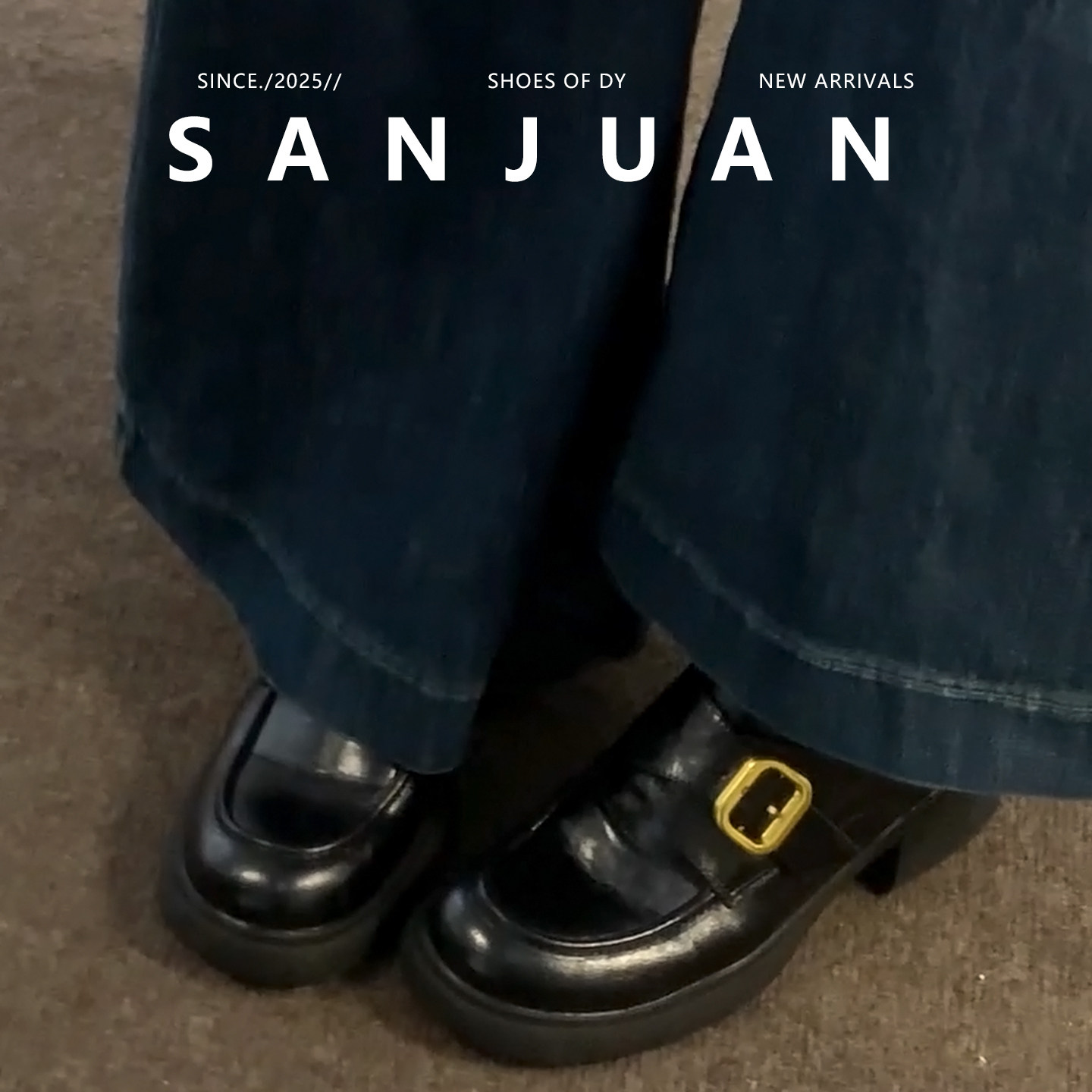 羊皮版sanjuan三卷厚底乐福鞋女英伦粗跟单鞋学院风小皮鞋小个子,淘宝优惠券,粉丝福利购,淘宝优惠卷