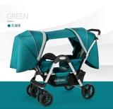 Детская коляска для близнецов для двоих, складная тележка с сидением, можно сидеть и лежать