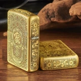 Мужская оригинальная медная ветрозащитная зажигалка на керосине, на удачу, подарок на день рождения