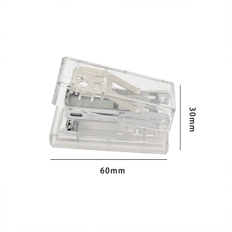 Unprinted transparent mini small stapler