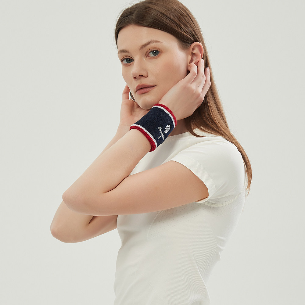 Breakpoint运动护腕藏青拼色毛圈刺绣网球羽毛球健身防扭伤,淘宝优惠券,粉丝福利购,淘宝优惠卷