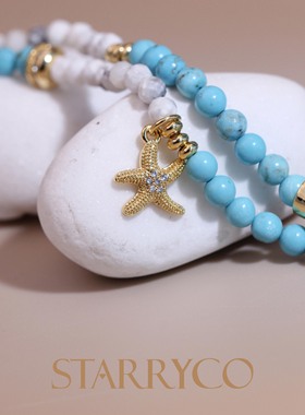 镀金绿松石女个性大体感吊牌项链