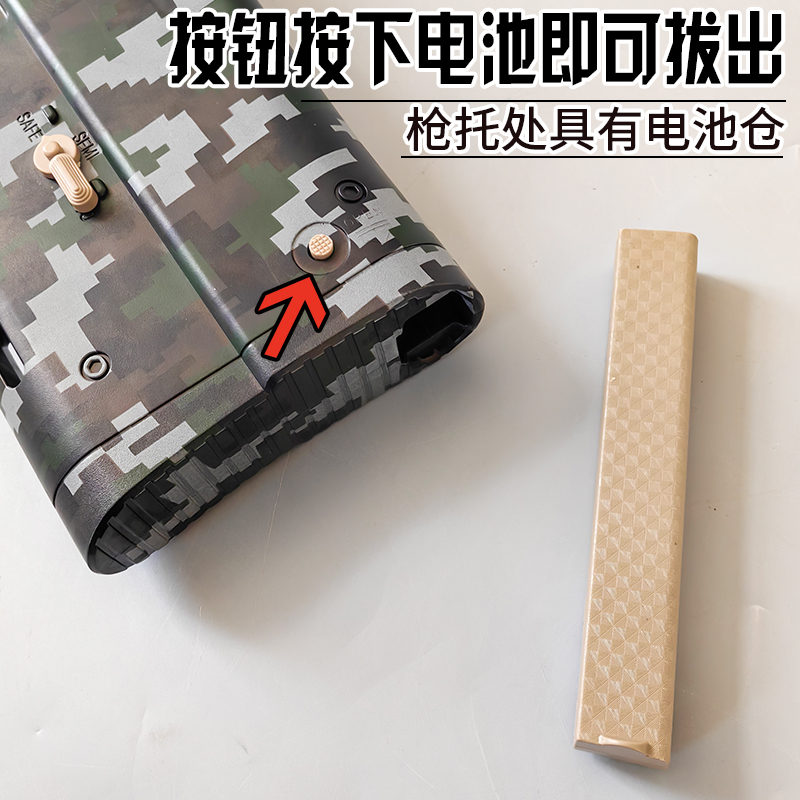 p90冲锋电动连发手自一体水晶M416儿童玩具男孩枪突击专用软弹枪-图3