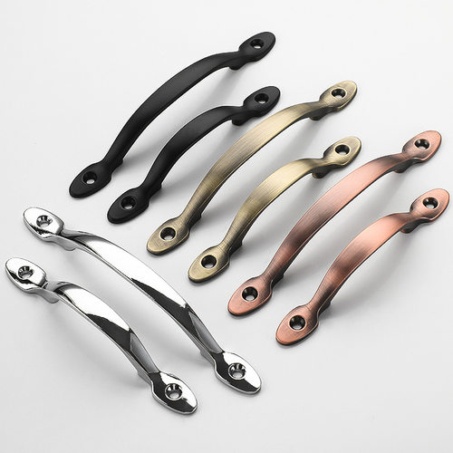 现代简约抽屉拉手明装拉手衣柜门复古衣柜打孔橱柜老式木门门把手 - 图1