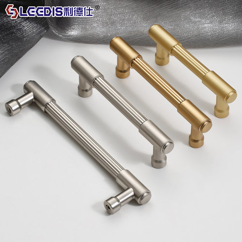 厂家直销法式锌合金衣柜门拉手简约金色哑光抽屉橱柜轻奢实心把手 - 图0