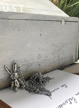 兔子ins潮街头百搭网红毛衣项链