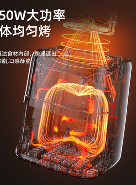 迈卡罗MC-KL615可视空气炸锅家用6L大容量智能触控j家用电炸锅