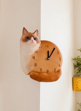 独家原创新3D仿真布偶猫艺术挂钟
