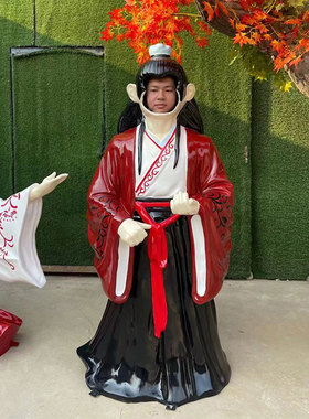 定制露脸网红打卡汉服小仙女雕塑