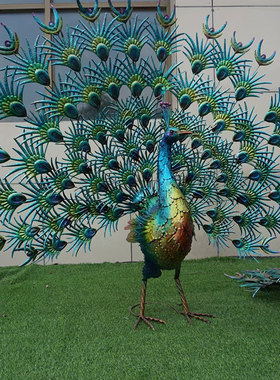 雕塑定制景观小品公园孔雀雕像铜