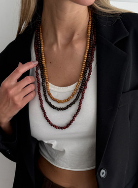 欧美跨境民族风复古多层叠戴串珠