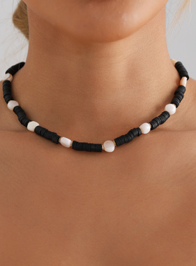 波西米亚度假沙滩风多彩软陶片