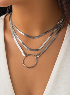 欧美跨境饰品冷淡风长款V形流苏