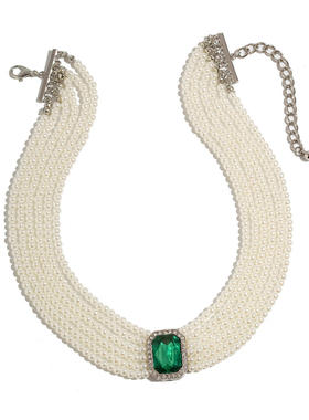 欧美跨境饰品复古法式多层珍珠