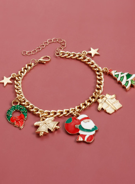 欧美跨境饰品圣诞节项链女圣诞