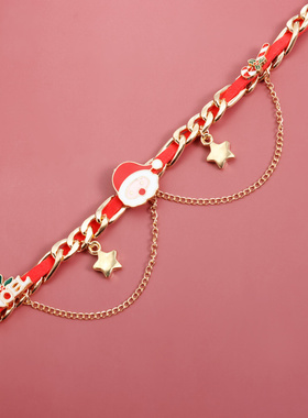 欧美跨境饰品圣诞节项链圣诞老人