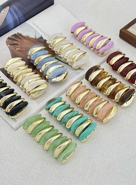 欧美跨境bracelet夸张彩色树脂手