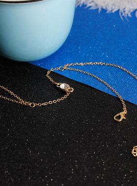 跨境热卖品跨境时尚镶嵌白水钻水晶手指一体手链女戒指手链\嘻哈