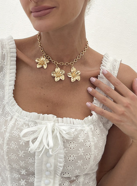 欧美跨境饰品ins度假风花朵吊坠